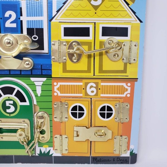 Melissa & Doug Accessories Melissa And Doug Wooden Latches Board For Fine Motor Skills Busy
